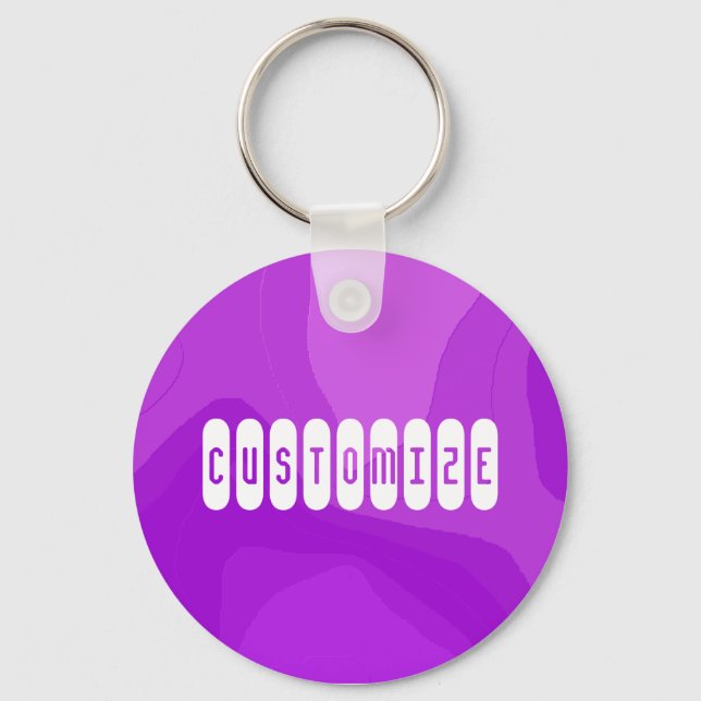 Purple Bubble Gum - Template Key Ring (Front)