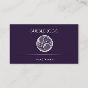 Purple Bubble Logo Business Card Template