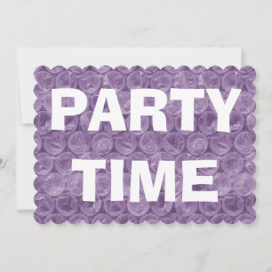 Purple bubble wrap housewarming invitation