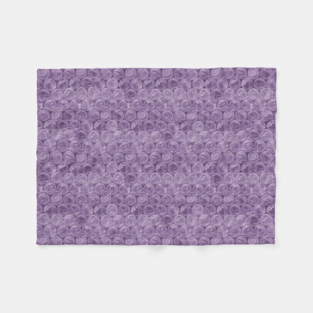 Purple bubble wrap pattern fleece blanket (Front (Horizontal))