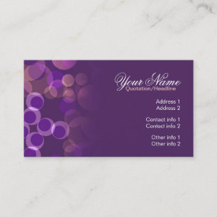 Purple Bubbles Business Card