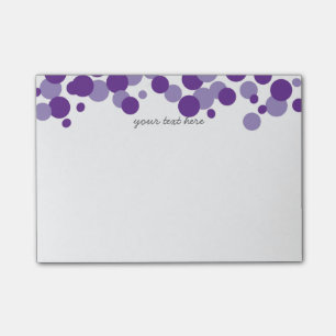 Purple Bubbles Confetti Pattern Post-it® Notes