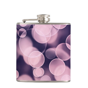 Purple Bubbles Hip Flask