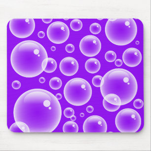 Purple Bubbles Mouse Mat