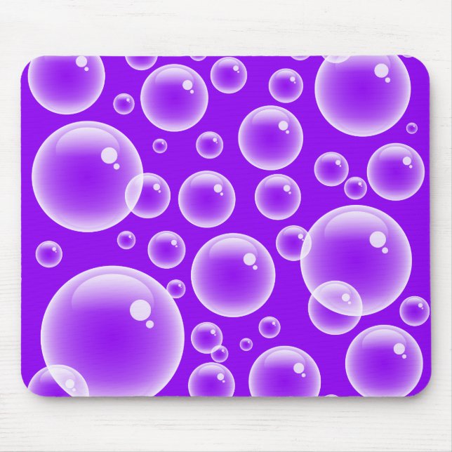 Purple Bubbles Mouse Mat (Front)