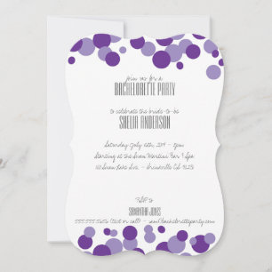 Purple Bubbles Party Invitations