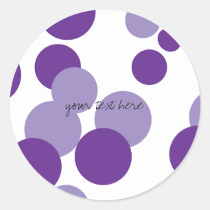 Purple Bubbles Pattern Party Stickers