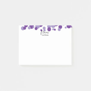 Purple Bubbles Personalised Post-It Notes