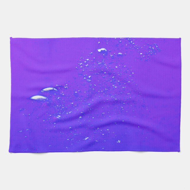 Purple bubbles tea towel (Horizontal)