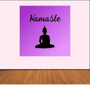 Purple Buddha Namaste Poster