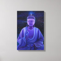 Purple Buddha Universe Galaxy Painting Wall Art
