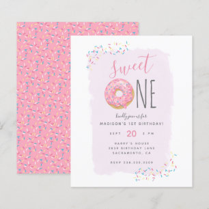 Purple   Budget Doughnut Sprinkle Sweet 1st Birthd