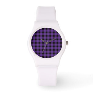 Purple Buffalo Country Lumberjack Plaid Watch