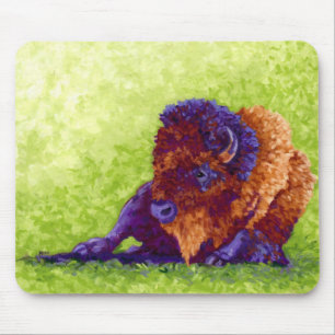 Purple Buffalo Mouse Mat