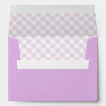 Purple Buffalo Plaid Lined Envelope