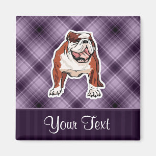 Purple Bulldog Magnet
