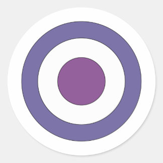 Purple Bulls-eye Classic Round Sticker