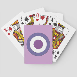 Purple Bulls-eye Playing Cards