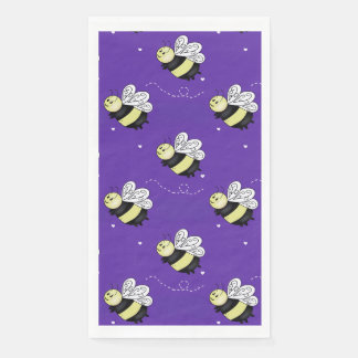 Purple Bumblebee Family Reunion Napkin