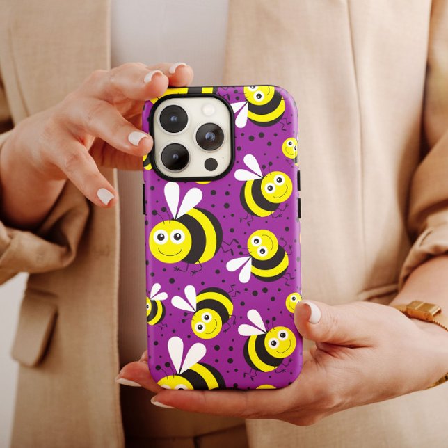 Purple Bumblebees iPhone  | iPhone 14 Case-Mate Case (Creator Uploaded)