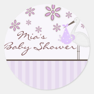 purple bundle of joy Baby Shower Sticker