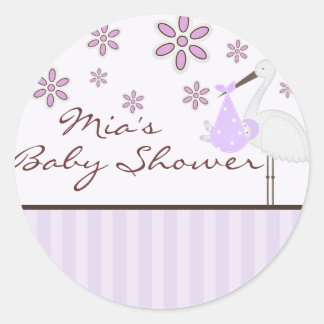 purple bundle of joy Baby Shower Sticker