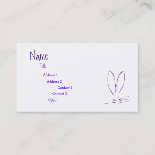 Purple Bunny Hop Business Card