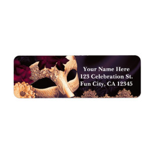 Purple & Burgundy Floral & Lace Masquerade Party