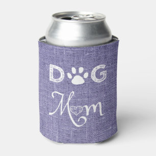 Purple Burlap Dog Mum Cooler