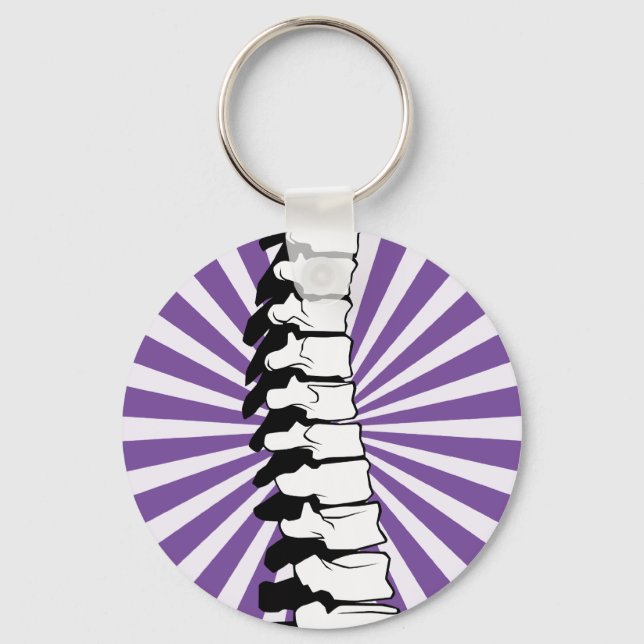 Purple Burst Spine Keychain (Front)
