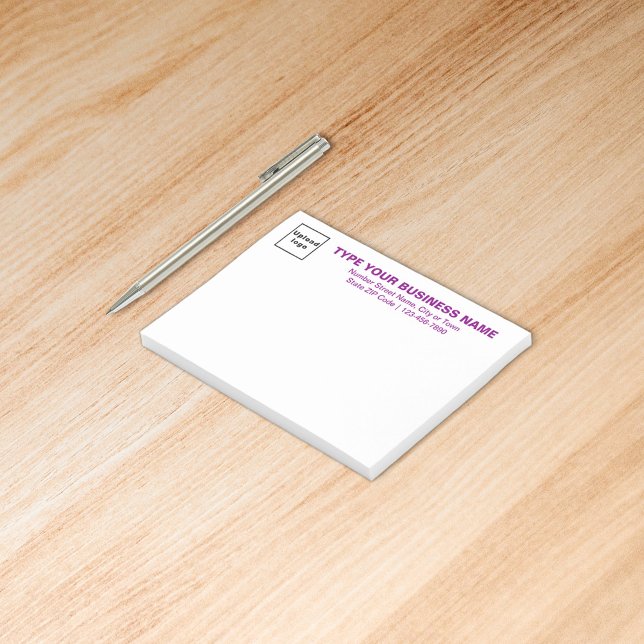 Purple Business Brand Texts on Rectangle Post-it Notes (Creator Uploaded)