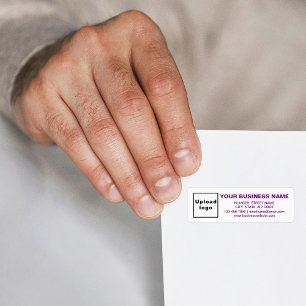 Purple Business Brand Texts on Return Address