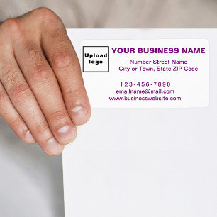 Purple Business Brand Texts on Shipping Label