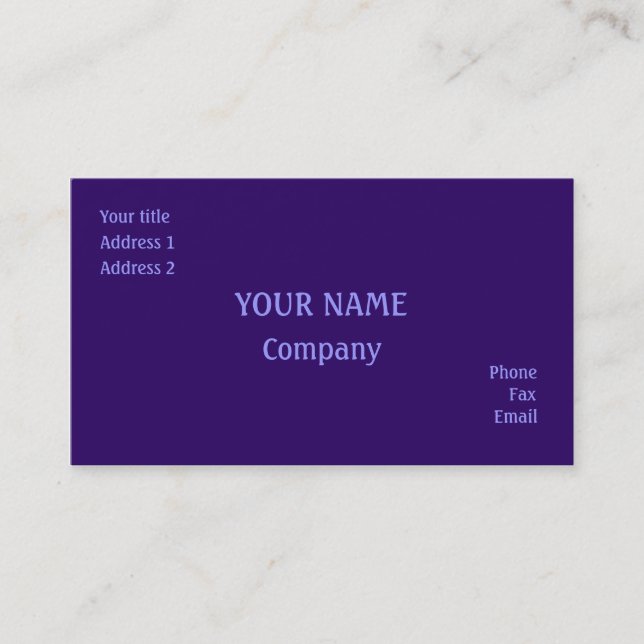 Purple Business Card (Front)