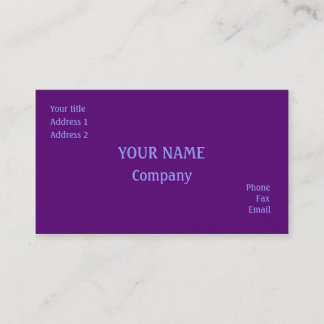 Purple Business Card