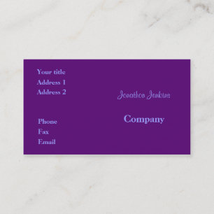 Purple Business Card