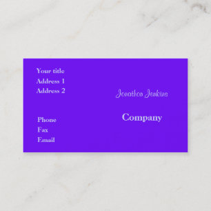 Purple Business Card