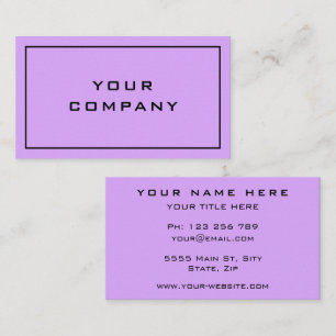 Purple Business Card Fresh Design - Your Colours