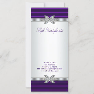 Purple Business Gift Certificate Gift Card