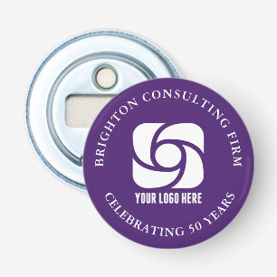 Purple Business Logo Custom Business Party Bottle Opener