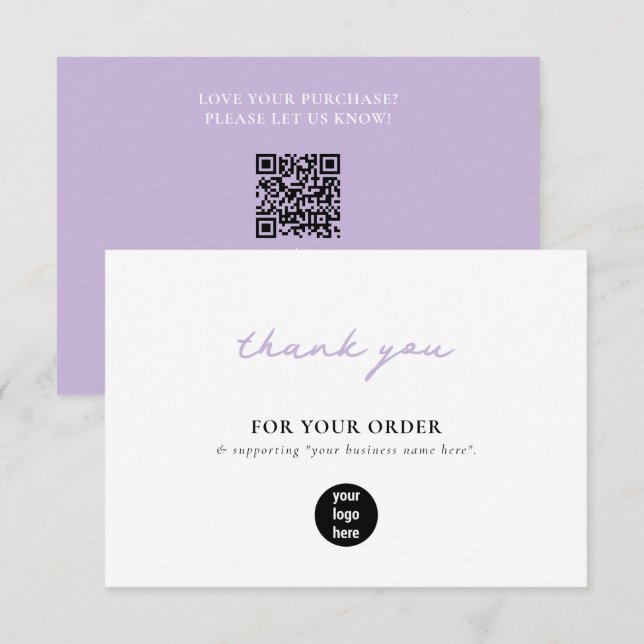 Purple Business Thank You Logo Social Media (Front/Back)