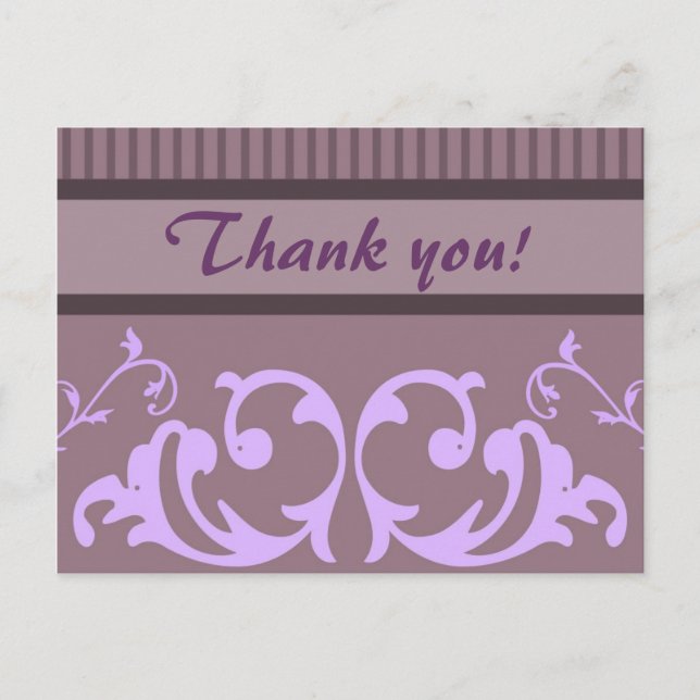 Purple Business Thank You Postcards (Front)