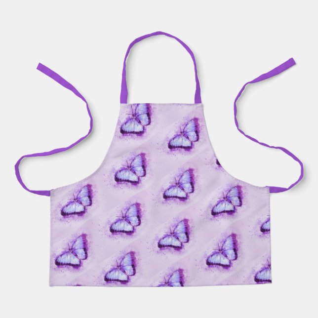 Purple Butterflies Apron (Front)