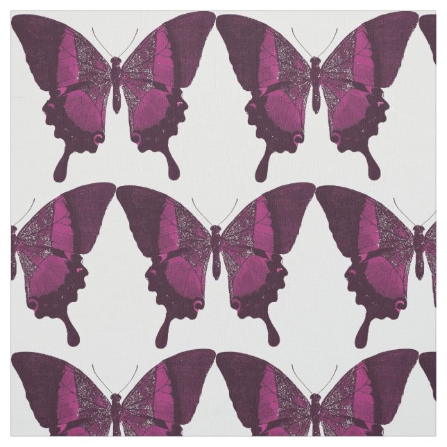 Purple Butterflies Butterfly Fabric (Swatch)