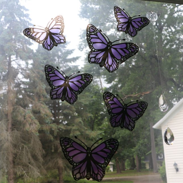 Purple Butterflies Butterfly Violet Nature Lovers  Window Cling (Creator Uploaded)