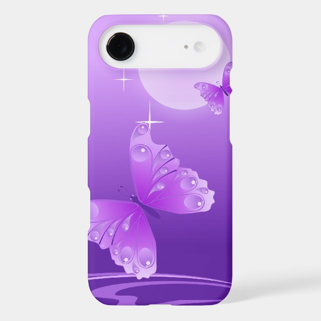 Purple Butterflies Case-Mate iPhone Case (Back)