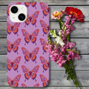 Purple Butterflies Case-Mate iPhone 14 Case
