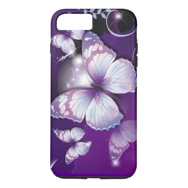 Purple Butterflies Case-Mate iPhone Case (Back)