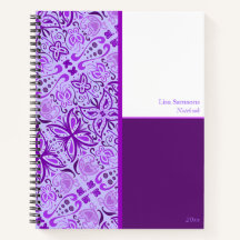 Purple Butterflies Custom Notebook 