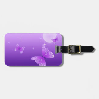 Purple Butterflies Luggage Tag